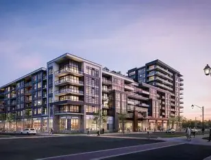 Luxury apartment building exterior